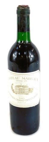 A Chateau Margaux 1985 Premier Grand Crux Class red wine, with broken top seal. (AF)