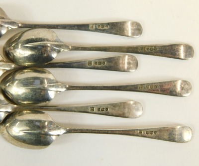 A set of six George V silver fiddle pattern teaspoons, Sheffield 1926, 1½oz, in fitted case. - 3