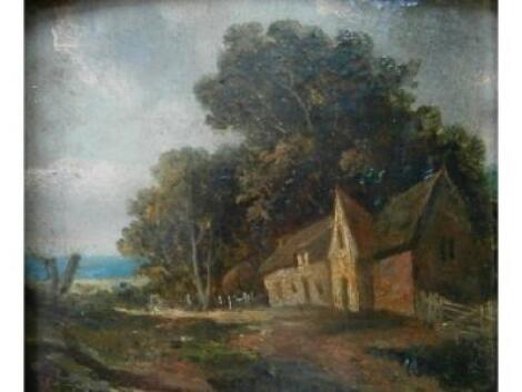 19thC British School. Country landscapes with cottages