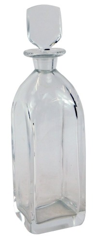 An Orrefors cut glass decanter, of plain form, etched mark, 29cm high.