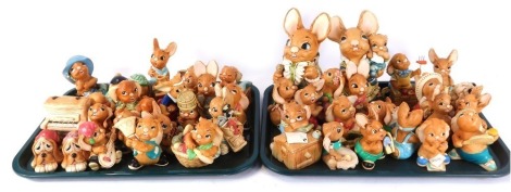 A group of Pendelfin Rabbit figures. (2 trays)