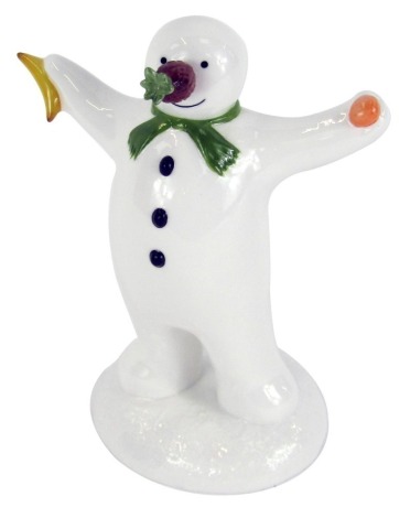 A Coalport Characters The Snowman figure, The Wrong Nose, 13cm high, boxed.