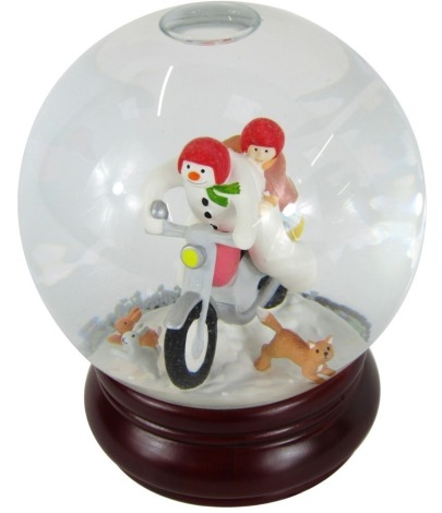 A Coalport Characters The Snowman Snow Globe, first edition, 14cm high, boxed.