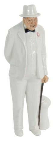 A Royal Doulton Sir Winston Churchill figure HN3057, 27cm high.