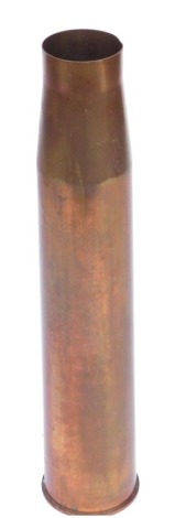 Trench Art. A brass ammunition shell case umbrella stand, 73cm high.