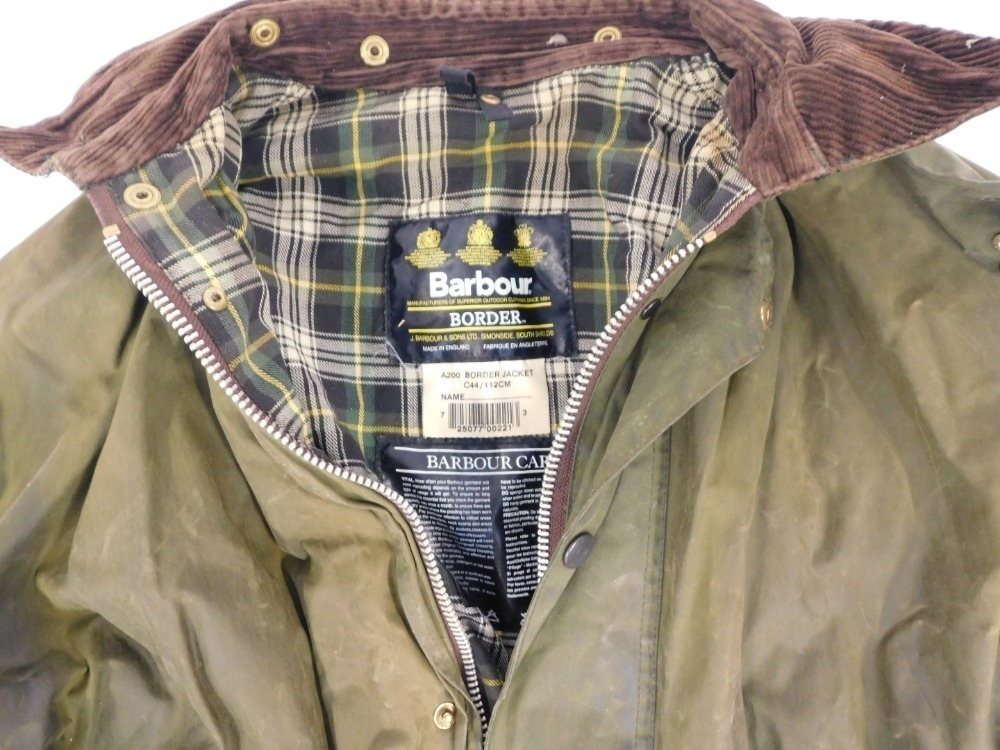 A Barbour Border jacket, A200, C44/112cm.