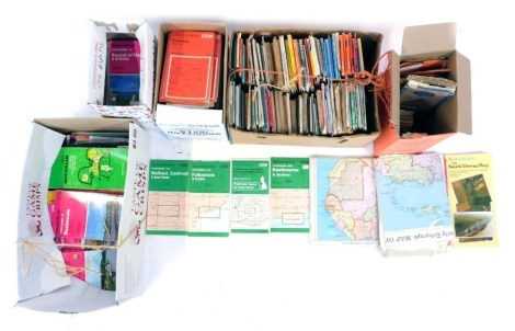 A collection of Ordnance Survey maps, modern guides, and Ordnance Survey Sheet 8 Midland Guide from 1946, Routemaster guides, etc. (a large quantity)