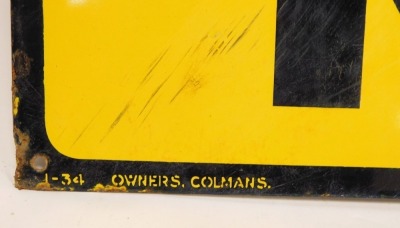 A Colman's Mustard advertising sign, 41cm x 157cm. - 2