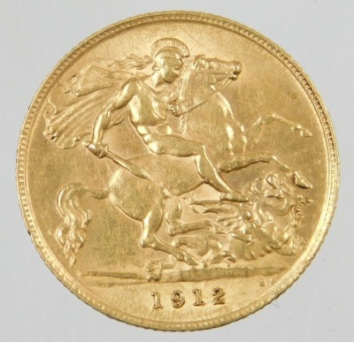 A George V half gold sovereign, dated 1912, 4g. - 3