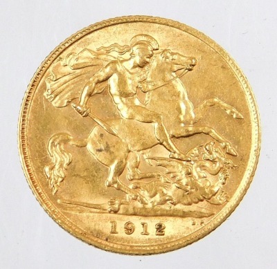 A George V half gold sovereign, dated 1912, 4g. - 3