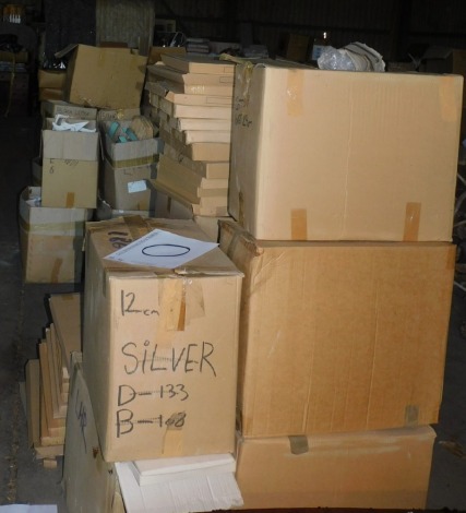 By Tender. A large stock of Posh Gravity letters, numbers, etc. including silver coloured, white painted, etc. and three driftwood frames. (one long run) Note: VAT is payable on the hammer price of this lot at 20% in addition to Buyer's Premium. Collectio