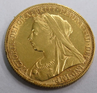 A Victorian gold full sovereign, 1898, Melbourne mint.