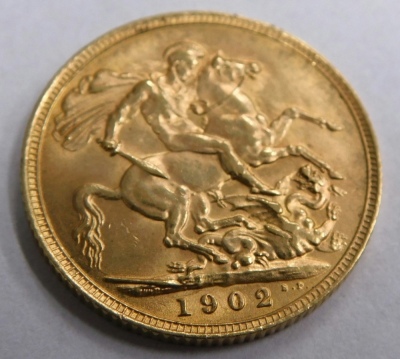 An Edward VII gold full sovereign, 1902. - 2