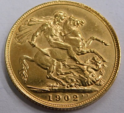 An Edward VII gold full sovereign, 1902. - 2