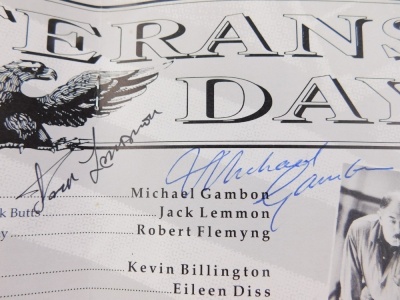 A Theatre Royal Newcastle Upon Tyne Veterans programme for the play Veterans Day, signed by Jack Lemmon and Michael Gambon, and a programme for the Chekhov play Uncle Vanya, signed by Richard Briers. - 3