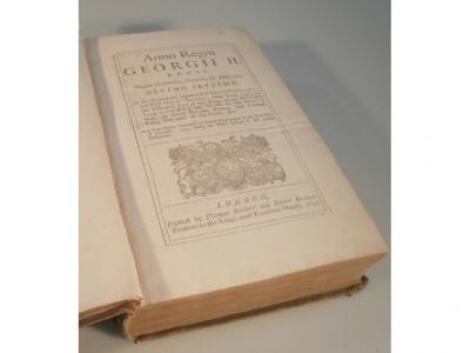 Anno Regni Georgii II Regis Decimo Septimo published Thomas Basket and Robert Basket 1743