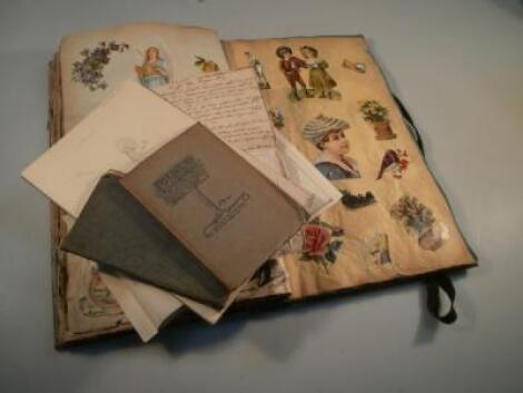 A Victorian decoupage scrap album