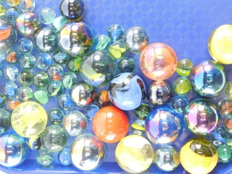 Various marbles, 20thC, varying designs, 4cm diameter, etc. (a quantity)